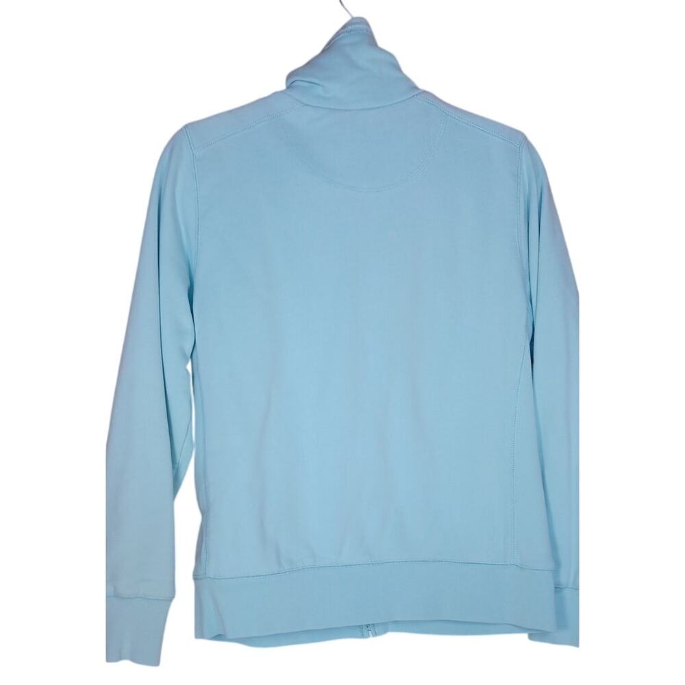 LL Bean Women's Small Aqua Blue Faux Fur/Sherpa Lined Full Zip Jacket Soft Y2K - Picture 2 of 6